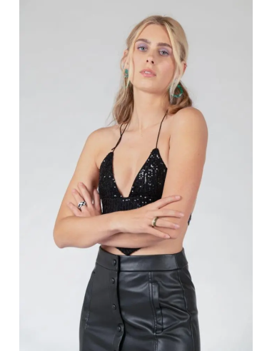 24COLOURS Leather Look Skirt -70635