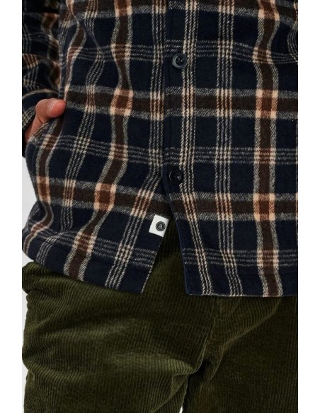 Anerkjendt Aklion Boiled Wool Overshirt in Multicolor - 901028