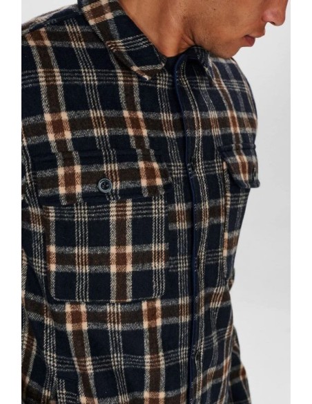 Anerkjendt Aklion Boiled Wool Overshirt in Multicolor - 901028