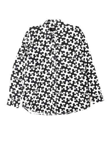 Obey Ανδρικό Πουκάμισο Black / White...