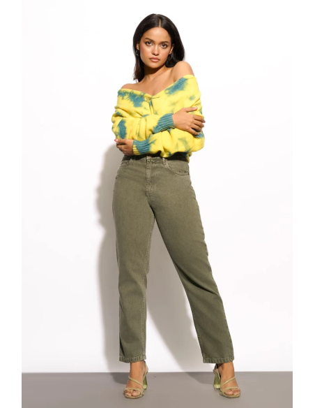 Dr Denim Donna  Washed Olive Pants-2230101354