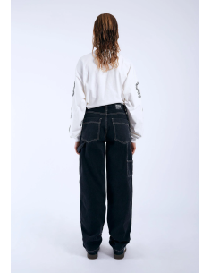 Dr Denim Faye Worker K92 Black Used Constast... 2