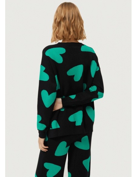 Compania Fantastica  Green Heart Sweater - 43C/10208