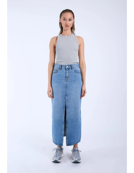 Dr Denim MYRA SKIRT - STREAM SKY USED - 2420102K83