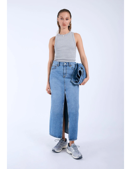 Dr Denim MYRA SKIRT - STREAM SKY USED - 2420102K83