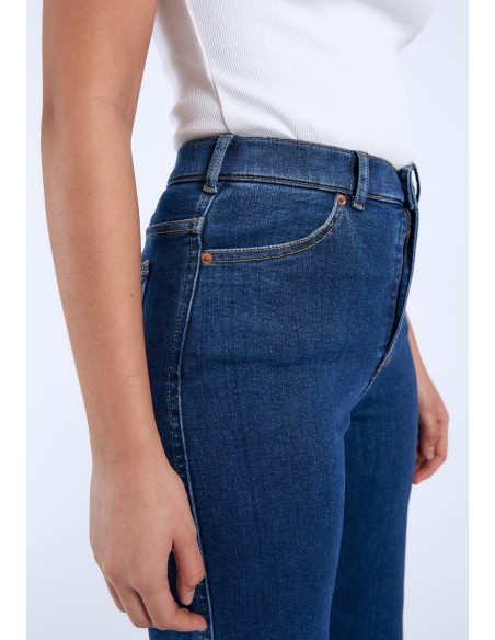 Dr Denim Moxy Straight  V41 Vale Dark Plain Pants- 2130106