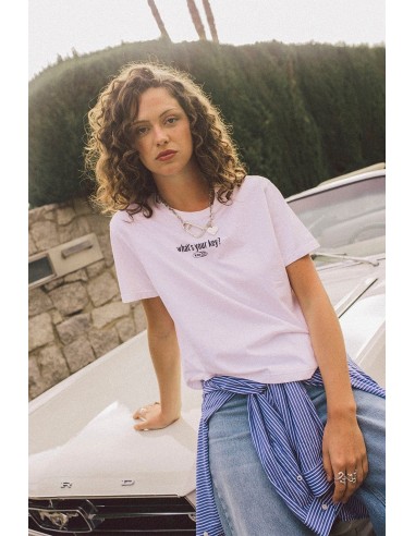Washed What's your Key White T-shirt...