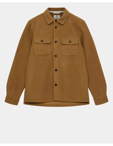 AKOSCAR BOILED WOOL OVERSHIRT - WOOD...