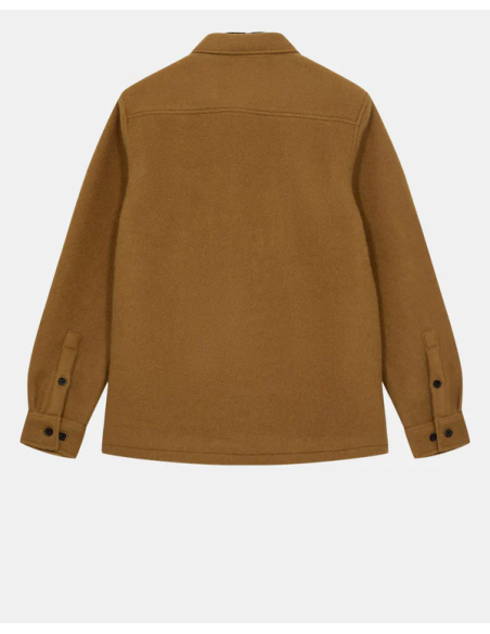 AKOSCAR BOILED WOOL OVERSHIRT - WOOD THRUSH -901696