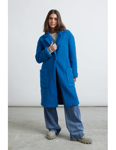 24COLOURS Coat in blue- 90473b