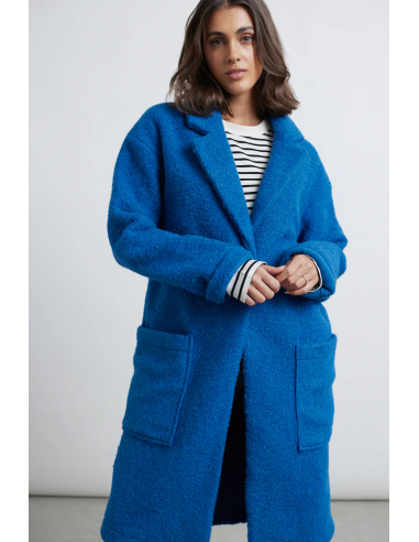 24COLOURS Coat in blue- 90473b