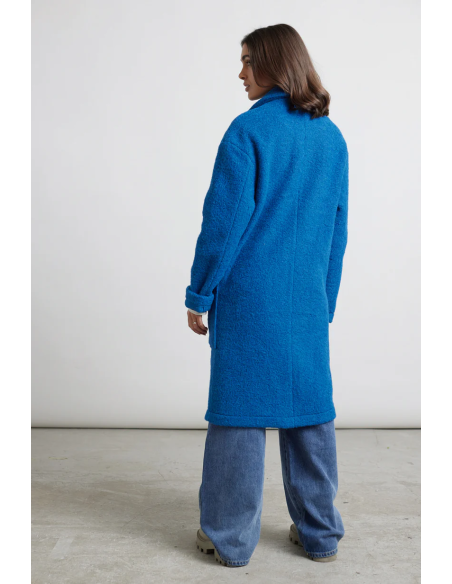 24COLOURS Coat in blue- 90473b