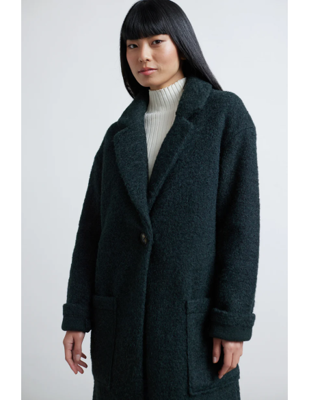 24COLOURS Coat in Forest Green - 90473a