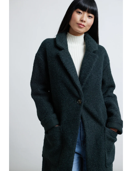 24COLOURS Coat in Forest Green - 90473a