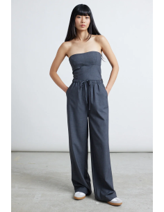 24COLOURS Pants in grey-60843