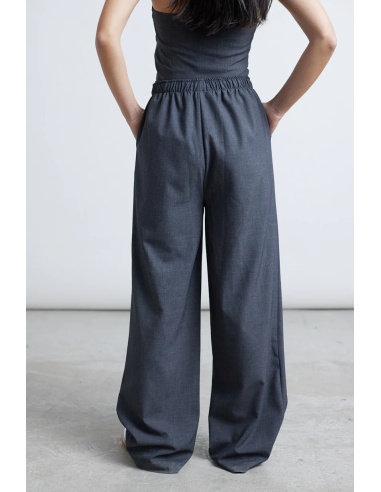 24COLOURS Pants in grey-60843