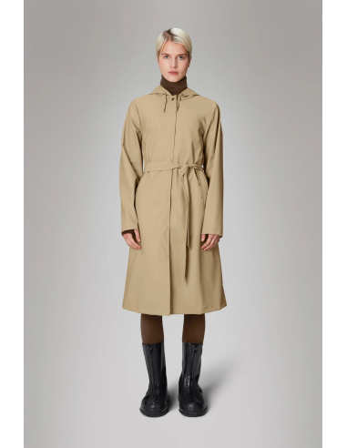 RAINS A-Line Longer W Jacket Sand -12040