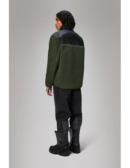 RAINS Yermo Fleece Half Zip Green -19980