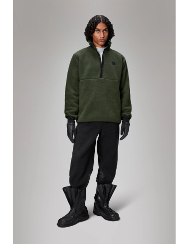 RAINS Yermo Fleece Half Zip Green -19980