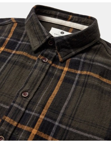 AKLEIF FLANNEL CHECK SHIRT - FOREST...