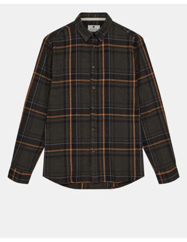 AKLEIF FLANNEL CHECK SHIRT - FOREST...