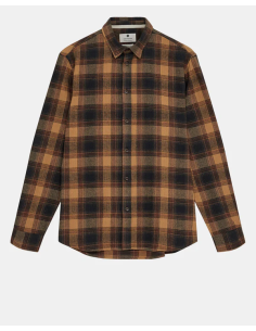 AKLEIF FLANNEL CHECK SHIRT - WOOD THRUSH -901669
