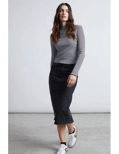 24COLOURS Pencil Skirt  black -70749
