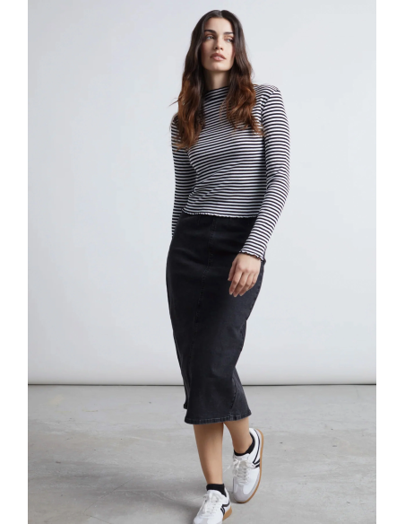 24COLOURS Pencil Skirt  black -70749