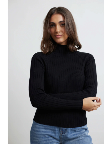 24COLOURS knitted pullover black  -...