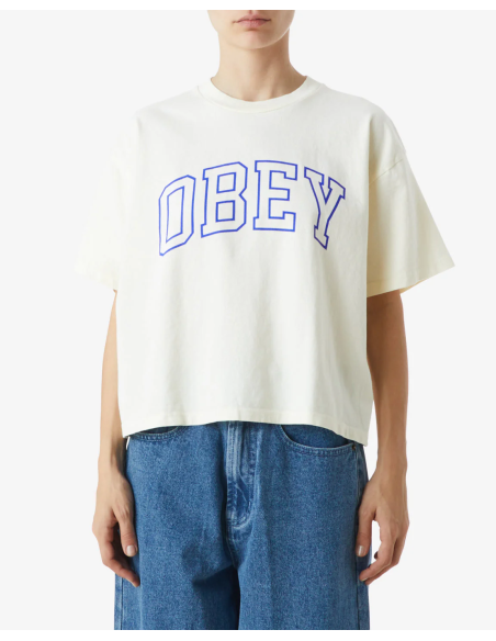 OBEY COLLEGIATE  RAEGAN T-SHIRT /WHITE -267622446
