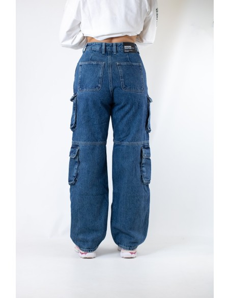 Dr Denim Donna Stream Mid Retro Multi Cargo Pants - 2310106K71