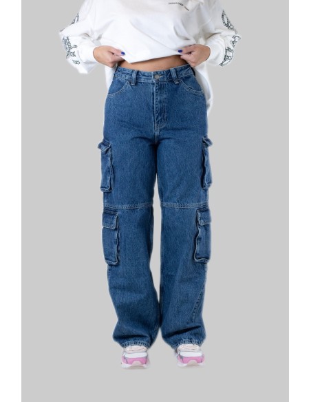 Dr Denim Donna Stream Mid Retro Multi Cargo Pants - 2310106K71