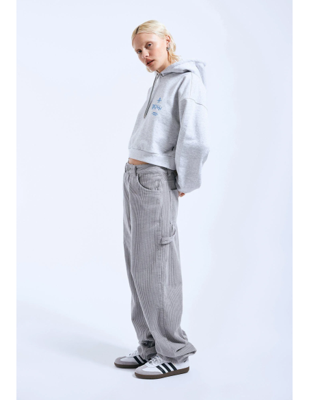 DR DENIM FAYE WORKER /LIGHT GREY CORD PANTS- 2230105183