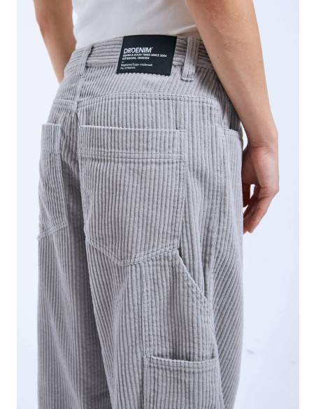 DR DENIM FAYE WORKER /LIGHT GREY CORD PANTS- 2230105183