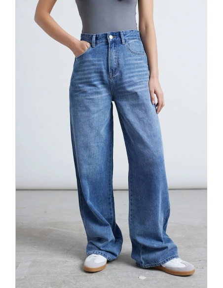 24COLOURS Jeans Mid Blue Pants -80365