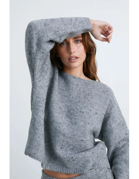 24COLOURS Knitted Sweater Grey -41208a