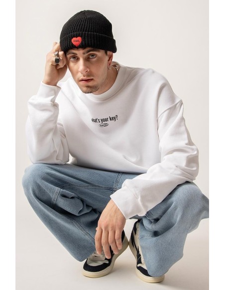 Kaotiko Crew Organic What/s Your Key Sweatshirt -AP024-01S-G002