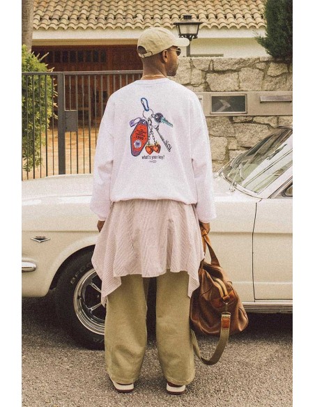 Kaotiko Crew Organic What/s Your Key Sweatshirt -AP024-01S-G002