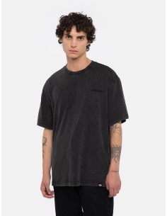 DICKIES PLENTYWOOD TEE SS DBLE DYE/ACID WASH BLACK -...