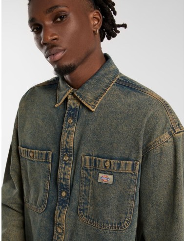DICKIES HOUSTON LS SHIRT YELLOW FADE...