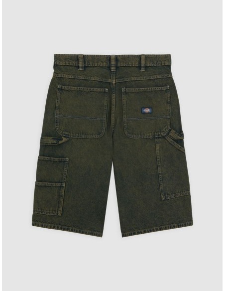 DICKIES LOOSE DENIM PAINTER GREEN TONE FADE SHORT - DK0A4ZASK571