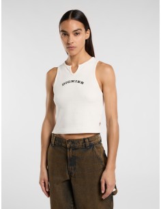 DICKIES V NECK TOP W EGRET- DK0A8677C481