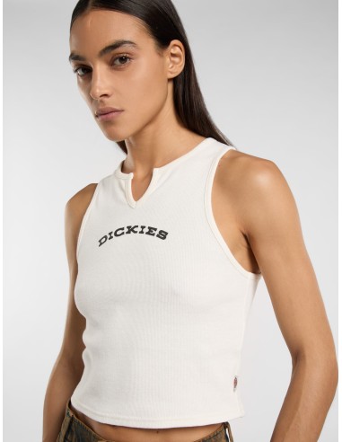 DICKIES V NECK TOP W EGRET- DK0A8677C481