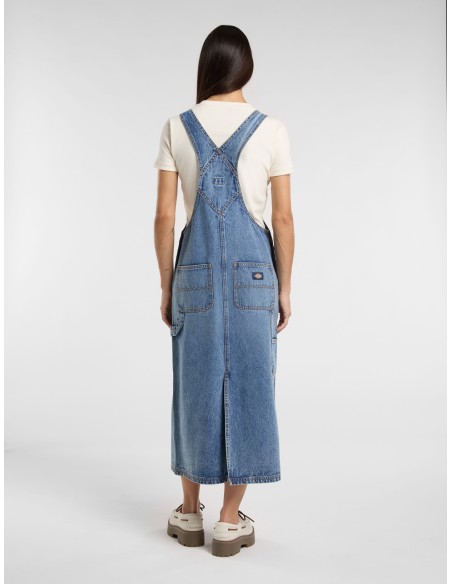 DICKIES BIB LONG OVERALL DRESS W RINSED FADE - DK0A4Z6TK211