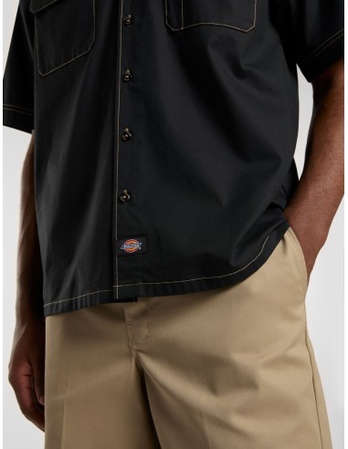 DICKIES RIVERBEND WORK SHIRT BLACK -...