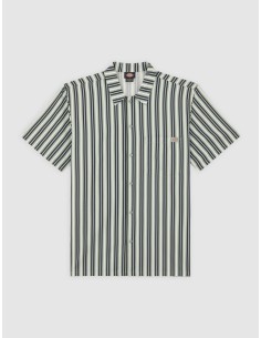 DICKIES MULTI STRIPE WORK SHIRT SS ICEBERG GREEN-...