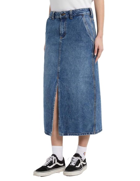 DICKIES LONG DENIM CARPENTER W RINSED FADE SKIRT - DK0A866SK211