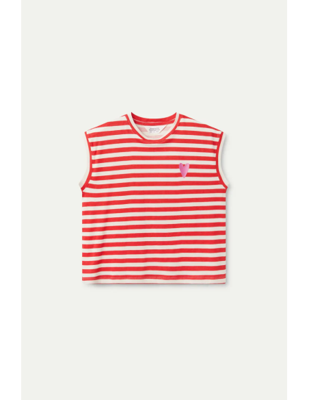 Compania Fantastica Red Striped Tank Top - 51C/42018