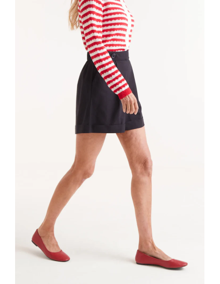 Compania Fantastica Black Button Shorts - 51C/43031