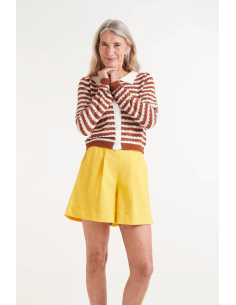 Compania Fantastica Yellow button shorts - 51C/43032